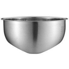 BenF Home 쌀 씻는 볼 26cm 그릇 스텐 세척 도구 통 채반 건조 채반 라이스 워시 씻기 다용도 타공 야채 바가지 양재기 올스텐, 1개