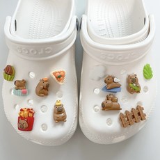 카피바라 캐릭터 파츠 12p 세트 훈썸 신발 꾸미기 장식