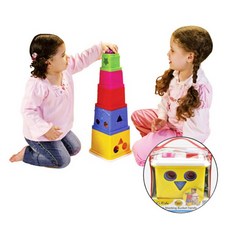 탑쌓기 도형놀이 탑쌓기놀이, 9개, 12개월