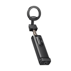 JOYROOM 磁吸三合一手機自拍棒支架 伸縮桿 多角度旋轉 無線藍牙遙控 輕巧便攜, 黑色, 1個, JR-ZS509