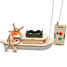 嗨購 學生創意發明DIY遙控明輪船 STEAM手工科教玩具, 遙控明輪船, 1個