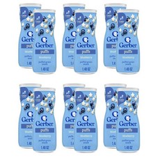Gerber 거버 퍼프 블루베리 스낵 유아과자 42g, 12개