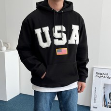 Barrel Dannow 中性拉絨美國抓絨刺繡罩衫連帽衫