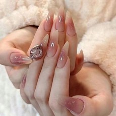 純手工穿戴甲 可拆卸美甲 手工美甲 穿戴式美甲 光療穿戴美甲 美甲貼片 高端 隔日達, 1個, M