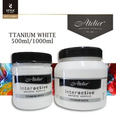 時代中西畫材 澳洲Chroma 阿德烈 大師級壓克力, 500ml 鈦白