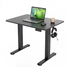 모션데스크 전동 높이조절 스탠딩 컴퓨터책상 높이조절책상 학생테이블 낮은 높이 공부 사무 게이밍책상, 블랙