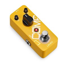 LEKATO Compressor Pedal Yellow Comp Guitar Pedal Mini Portable Compression with True Bypass 9V, Yellow Compressor