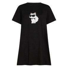 칼 라거펠트 아이콘 파자마 드레스