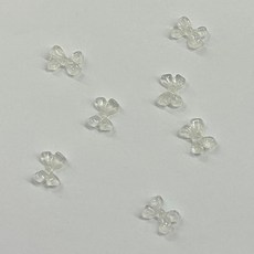 투명 클리어 글라스 리본 네일파츠, 10개, 스몰리본