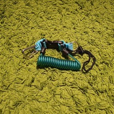 CL-191 鋼絲手繩 快卸鋼索彈性連接勾, 淺藍, 1個