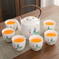 차주전자 찻주전자 차세트 찻잔 티포트 컵 티팟, A. 720ml, S. 손잡이 찻주전자 세트