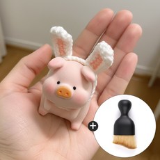 [MSMULTIVERSE] 봤니 차량용 귀여운 피규어 악세사리 아이패드걸이 태블릿장식 인형 실내 꾸미기 자동차 장식품 모니터 티비 + 사은품, 1개, 토끼돼지