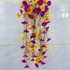 仿真牽牛花壁掛藤條, 紫色秋黃