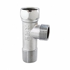 蝴蝶衛浴 銅製活動三通(加長版) 加厚版 好安裝 一分二進水 三通, 加長三通+止水墊片x1, 加長三通+止水墊片x1