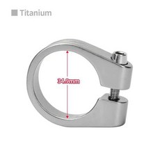알루미늄 튜브 클립 MTB 자전거 안장 시트 포스트 클램프 부품 28.6mm 31.8mm 34.9mm, 15)Titanium-34.9mm