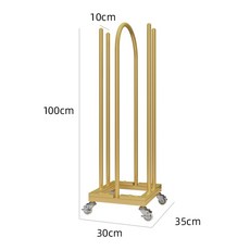 衣架 衣掛架 服裝店放衣架的架子收納架神器整理置物架女童裝衣撐掛專用小推車, 1個, 成人衣架專用金色小號 放100個衣撐左右, 金色