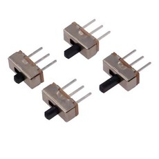 100Pcs SS12D00 인터럽터 온 오프 미니 슬라이드 스위치 3핀 1P2T 2 토글 핸들 길이2MM3MM4MM5MM6MM, 03 Handle length 6MM