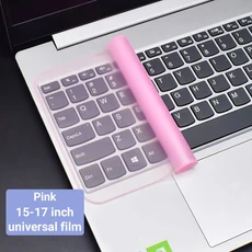 13-14 인치 및 노트북 키보드 보호 방수 필름 범용 실리콘 커버, 02 Pink 15-17inch
