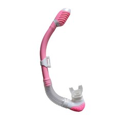 臺灣熱賣 乾式呼吸管易呼吸水肺潛水防濺罩頂閥游泳水下設備成人兒童男士女士青年, 兒童-粉色