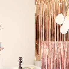 반짝이 파티 커튼 코랄 파티용품 파티배경