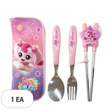 르번 슈팅스타 캐치티니핑 알찬 교정 젓가락 세트, 하츄핑, 1개