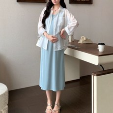 임부복 여름 빅사이즈 봄 코디 원피스 바지 니트 세트 하객룩 투피스 상의 롱 스커트 긴팔 반팔 캐주얼 만삭