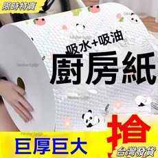 【台灣發貨】吸水吸油紙廚房專用紙巾吸水紙 擦手紙 懶人抹布幹濕兩用濕巾擦碗布去油去汙 廚房抹布 廚房紙巾 廚房濕紙巾, 1個, 印花*加厚款【A-25倍吸水】精選優品,乾濕兩用：兩超大捲【共160片】