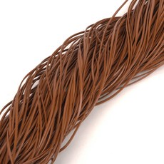 인조가죽 폴딩 레이스끈 2MM - 브라운 100M, 단품