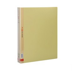 連勤 PP 三孔夾 圓型 粉彩 KU 色系 加大 LC5003, 黃色, 1個