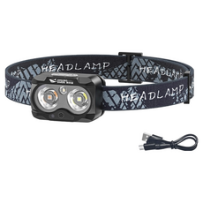 微笑鯊 TD0173 雙燈聲控頭燈 揮手感應 黃光雙光 帽夾燈 迷你強光頭燈 超輕頭燈 露營夜釣, 1個, 【語音款】微笑鯊 TD-0173, Black