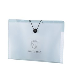 LITTLE BEAR A4透明風琴夾 多層文件分類收納 考卷檔案整理 PP防水耐用, 1個, 【5層】小熊｜風琴夾, 透明
