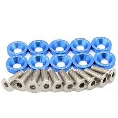 10Pcs 전기 스쿠터 Eagel 부품 나사 Dualtron 볼트 Zero 핸들 와셔 패스너 M6 Thunder, blue