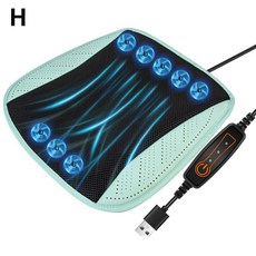 차량용 쿨시트 자동차 통풍시트 USB 냉각시트 여름 쿨링시트 시트쿨러, 면, 봄과 여름, 8 fansgreen