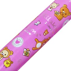 영프라자 리락쿠마 비닐 증착 포장지 대, 핑크, 1개