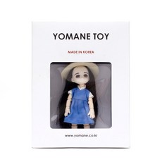 [요마네토이] 원피스 다섯친구 완제품 10cm 미니 구체관절인형 미니어처 만들기 요마네 오비츠11호환, 블루, 1개