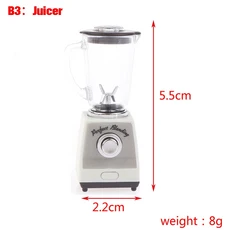 1:12 인형 집 미니어처 주스 기계 컵 세트 커피 머신 믹서 기계 모델 주방 인형 전기 기기 모델 완구, 05 A5