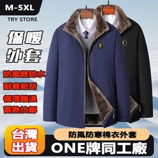 男生冬天外套 大尺碼保暖翻領鋪棉復古防寒工作刷毛禦寒厚防風夾克外套
