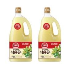 해표 식용유 콩기름 튀김용 오일, 2개, 1.8L