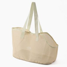 강아지 고양이 테슬린 메시 베이지 이동 가방 숄더백 sm4+5523pX