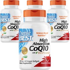 Doctor's BEST 高吸收輔酶Q10素食膠囊 200mg, 60顆, 4罐