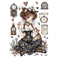 TF-人物0005-1 水轉/熱轉/水晶貼/藝術紙, 1個, 藝術紙-A4