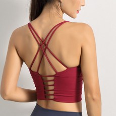 또온나 백라인 브라탑 요가 필라테스 폴댄스 트레이닝 여성 스포츠탑 CW마린