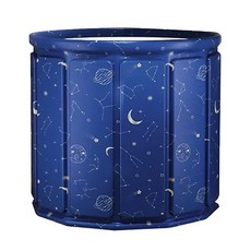 加厚摺疊泡澡桶 摺疊收納 多功能用途, 星空-70cm, 1個