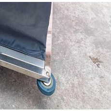 호텔 카트용 교체 바퀴 호환 예비 부품 단품 타일 저소음 세트 고정 2개 회전 2개, 기본 사용 인원, 그레이 충격 방지 1개