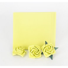 종이장미 꽃 접기 재단종이 (티엠보스 10장) 라이트그린, 10개, 1개