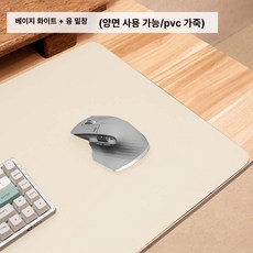 책상 장패드 사무용 식탁보 PVC 데스크 히팅 키보드, 1400x700mm, 1개, 단면 벨벳 오프화이트