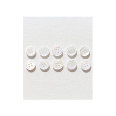 패션스타트 심플 모던 자개단추 11.5mm 10개입 밀크, 10개