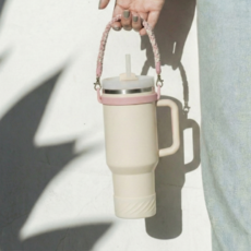 오디너리아틀리에 반짝 텀블러 스트랩 끈 홀더 패키지, 1세트, 핑크