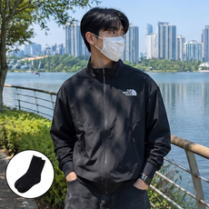 노스페이스 SS 올트레인 아뎀 WD 경량 바람막이 냉감 윈드 자켓 + 베이직 크루 삭스
