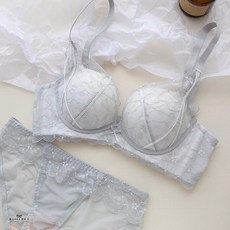 ROSECRET 翻糖奶油法式蕾絲少女內衣 軟糯舒適小胸聚攏中厚款無鋼圈內衣褲套裝